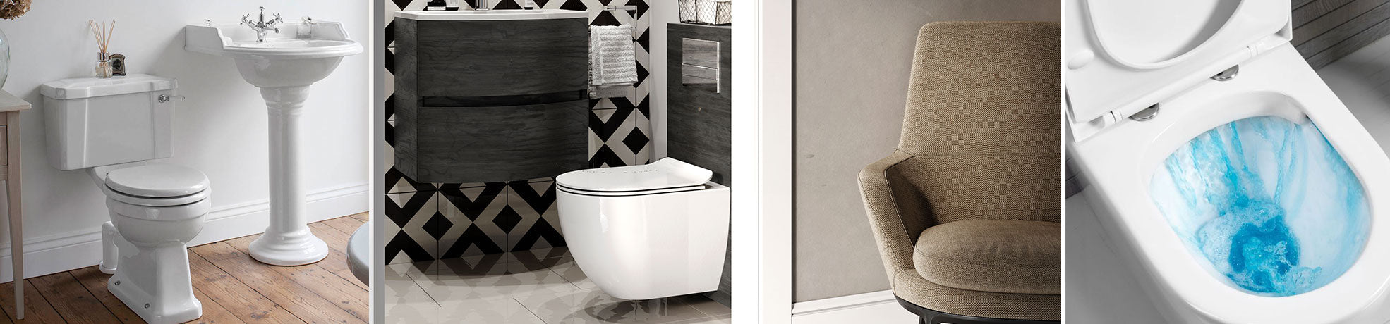 Toilets WC Close Coupled Wall hung Traditional Modern