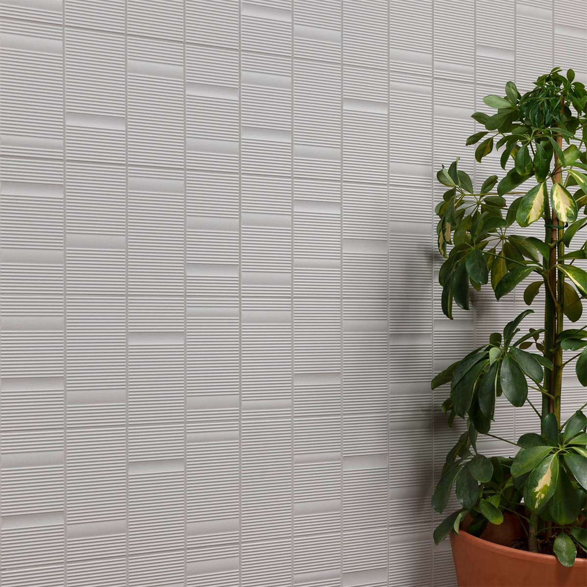 Beat Silver Ceramic Wall Tile 20x40cm Matt