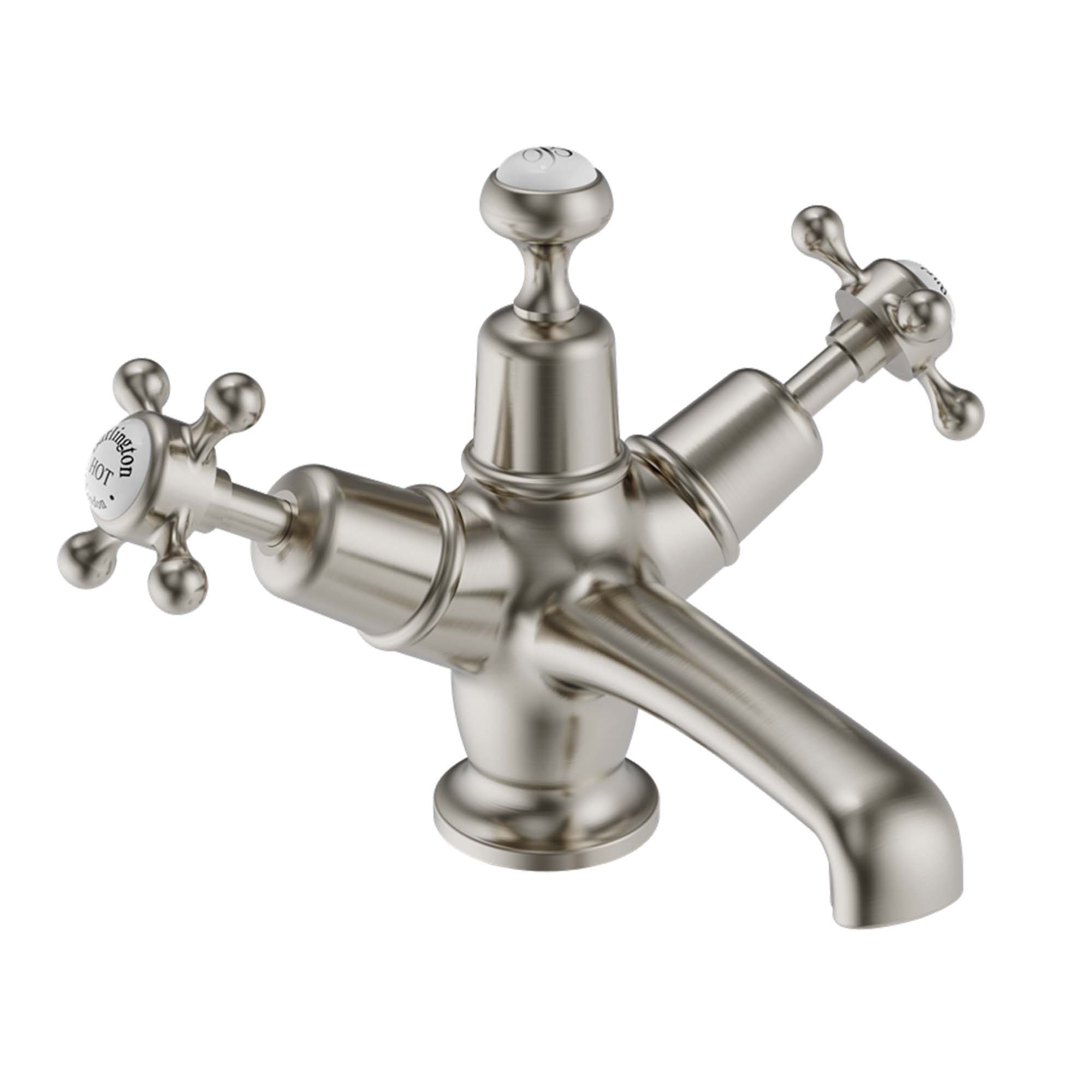 Burlington Claremont Basin Mixer Brushed Nickel
