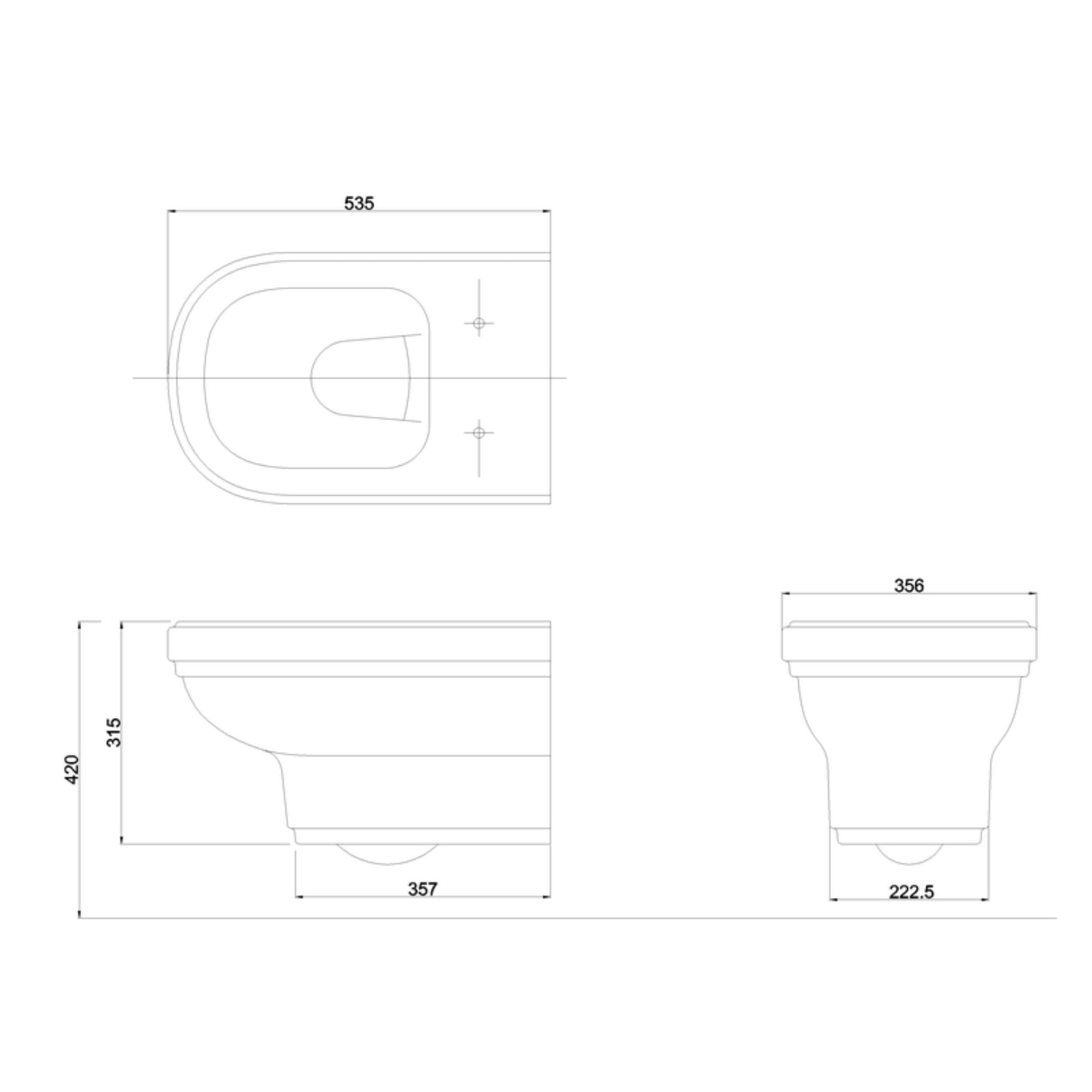 Burlington Riviera Wall-Hung WC Pan