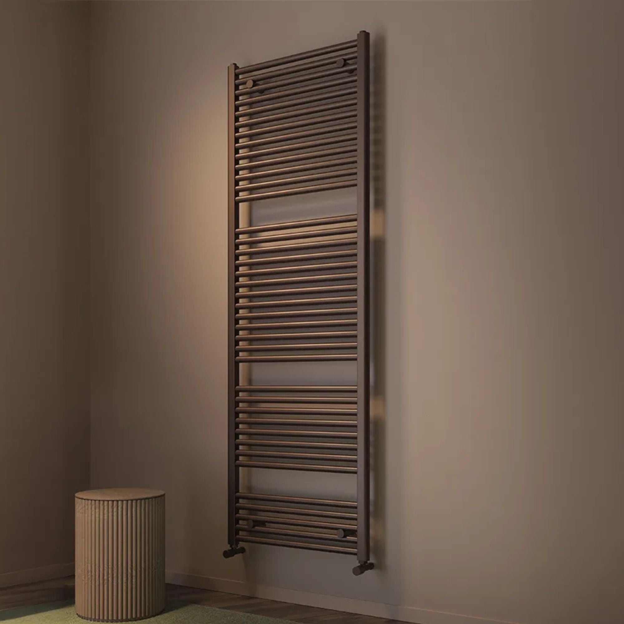 Como Aromawell Heated Towel Rail - Brushed Bronze