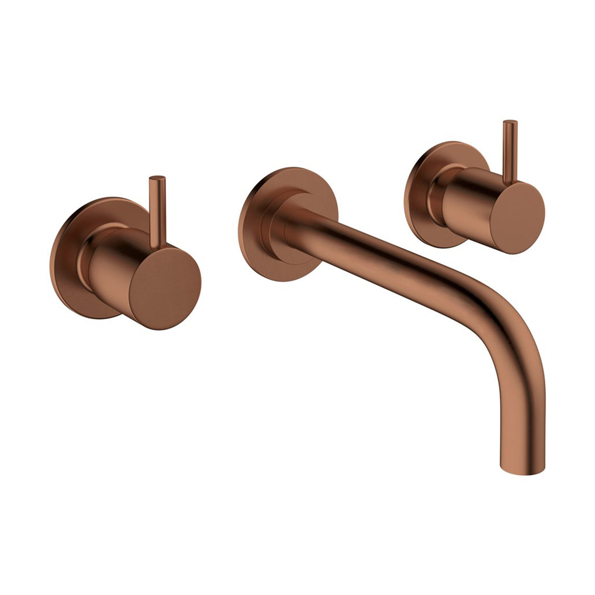 Crosswater MPRO 3 Hole Wall Mounted Basin Mixer Tap Brushed Bronze