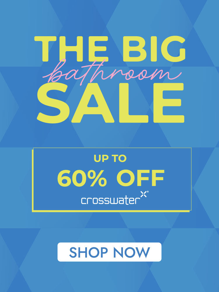Save Up to 60% off in Big Crosswater Bathroom Sale at deluxe bathrooms mobile banner