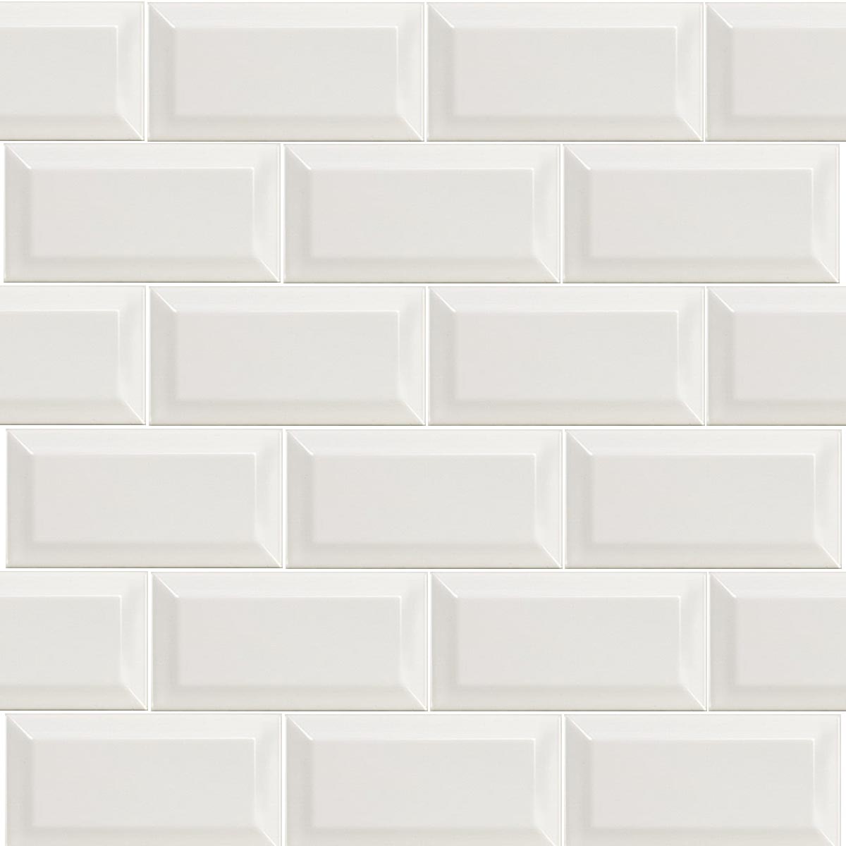 Deluxe Mini Metro Bevel Edge Gloss Tile 7.5x15cm