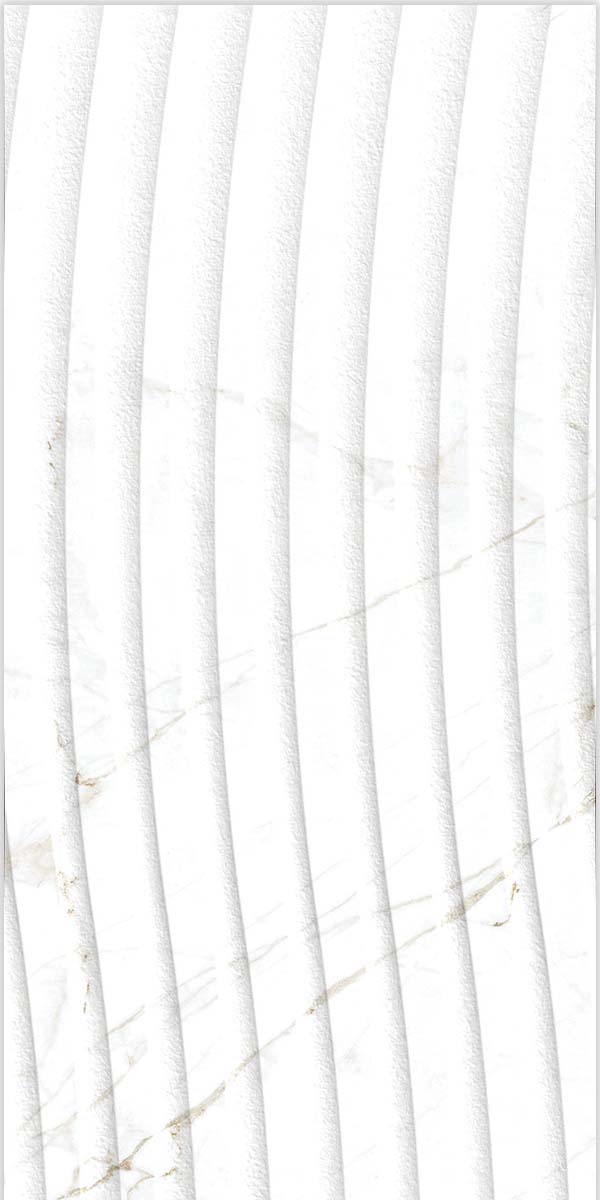 Dual White Decor Marble Effect Wall Tile 33x100cm Matt