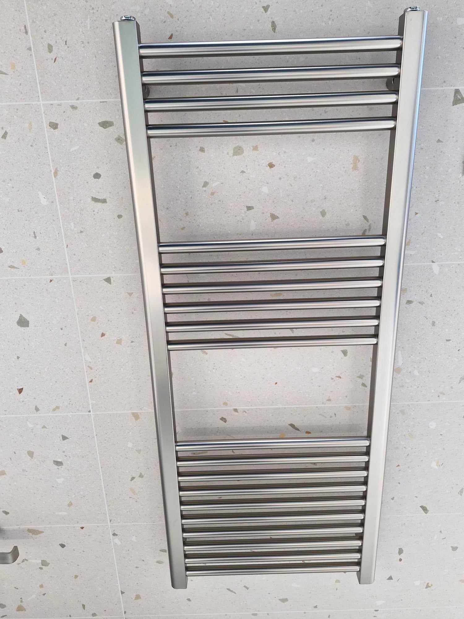 Ebro 1200 Heated Towel Rail - Brushed Nickel