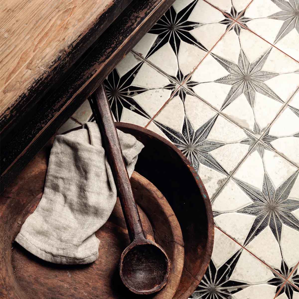 FS Star Black 4D Pattern Tile 45x45cm Matte