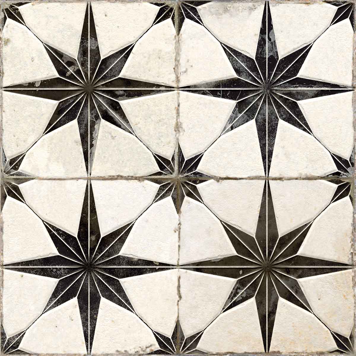 FS Star Black 4D Pattern Tile 45x45cm Matte