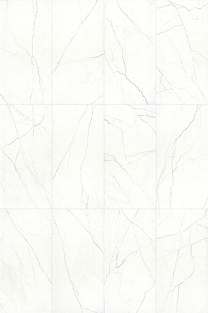 Florentina Marble Cortina White 3D Honed Marble Effect Porcelain Tile 60x120cm Lifestyle