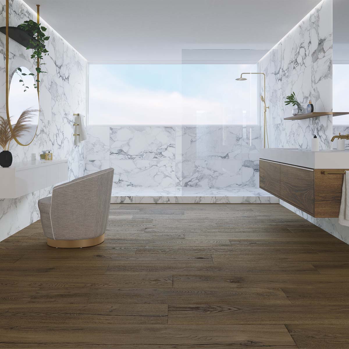 Grow Porto Wall Tile 24x151cm Matt Lifestyle