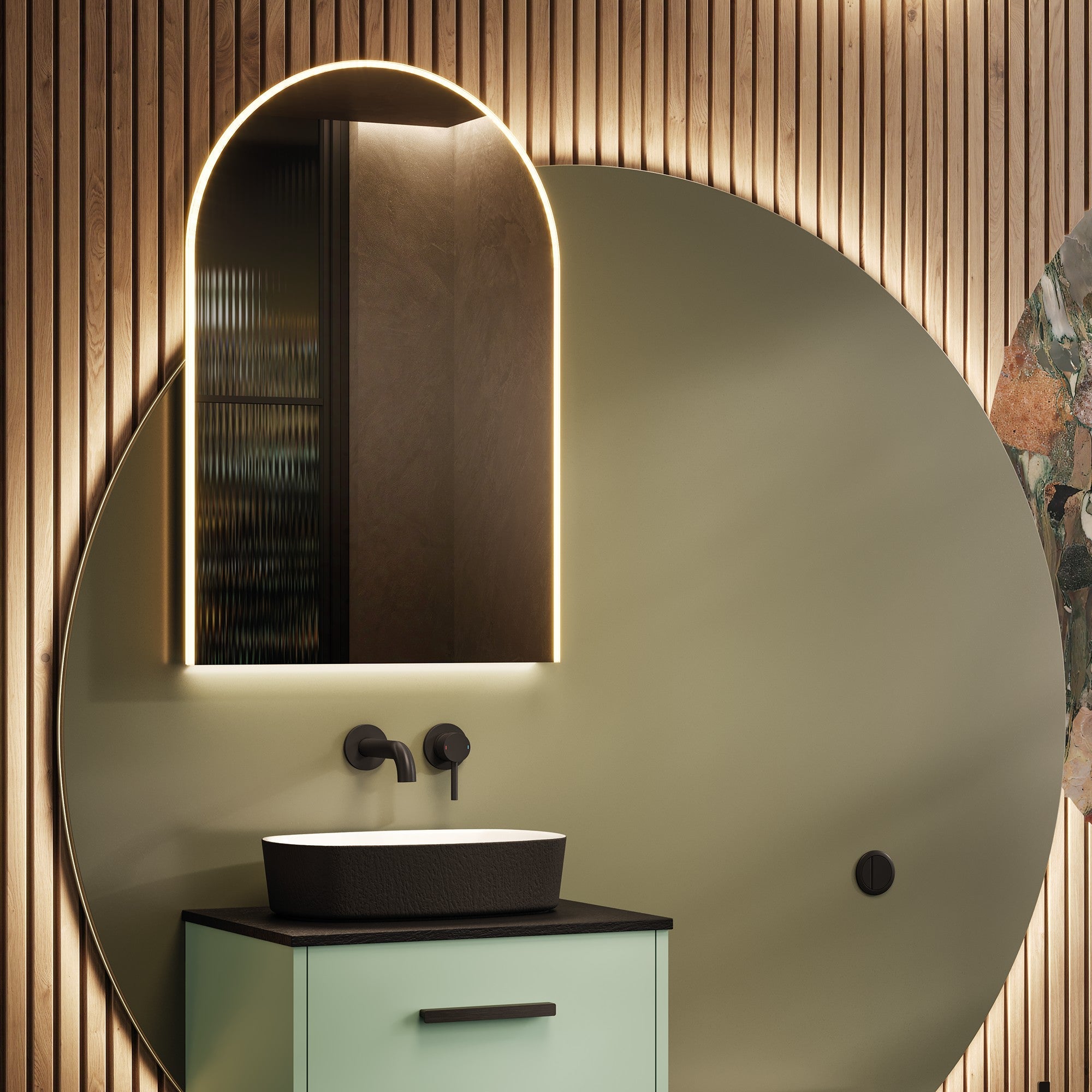 HiB Alba Arch LED Bathroom Mirror
