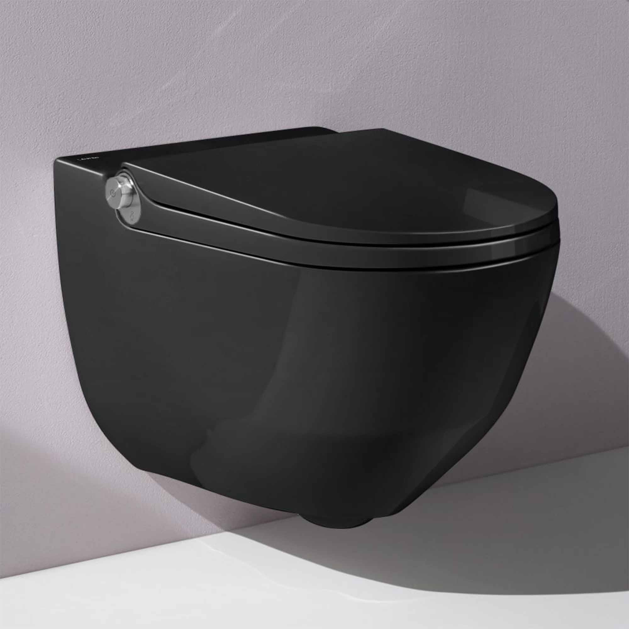 Laufen Cleanet Riva Rimless Wall Hung WC Pan Gloss Black