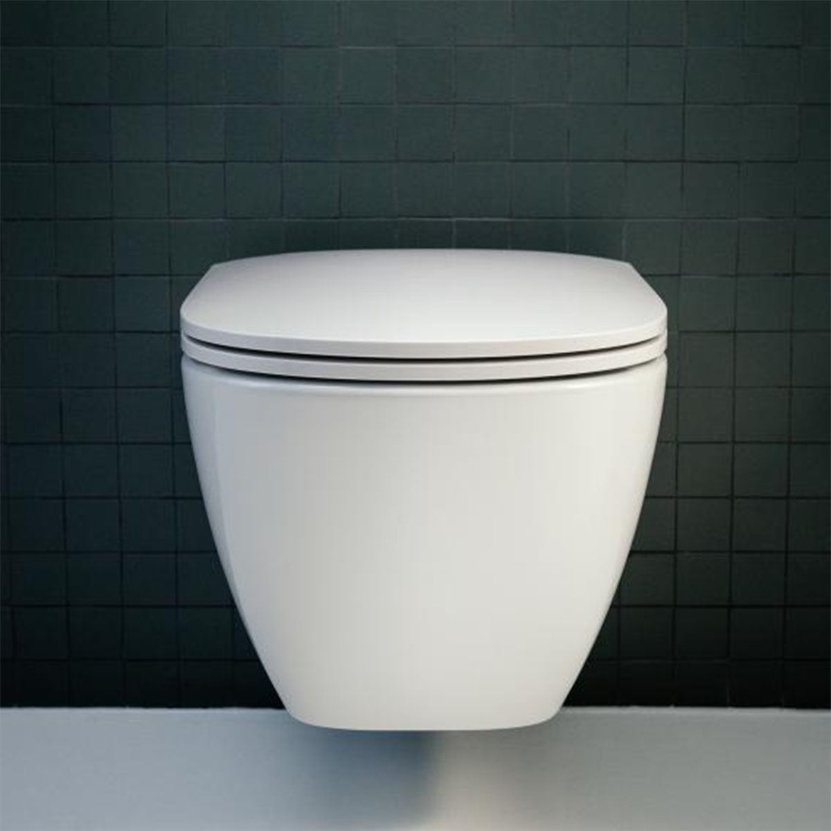 Laufen Lua Rimless Wall Hung WC Pan With Slim Soft Close Toilet Seat