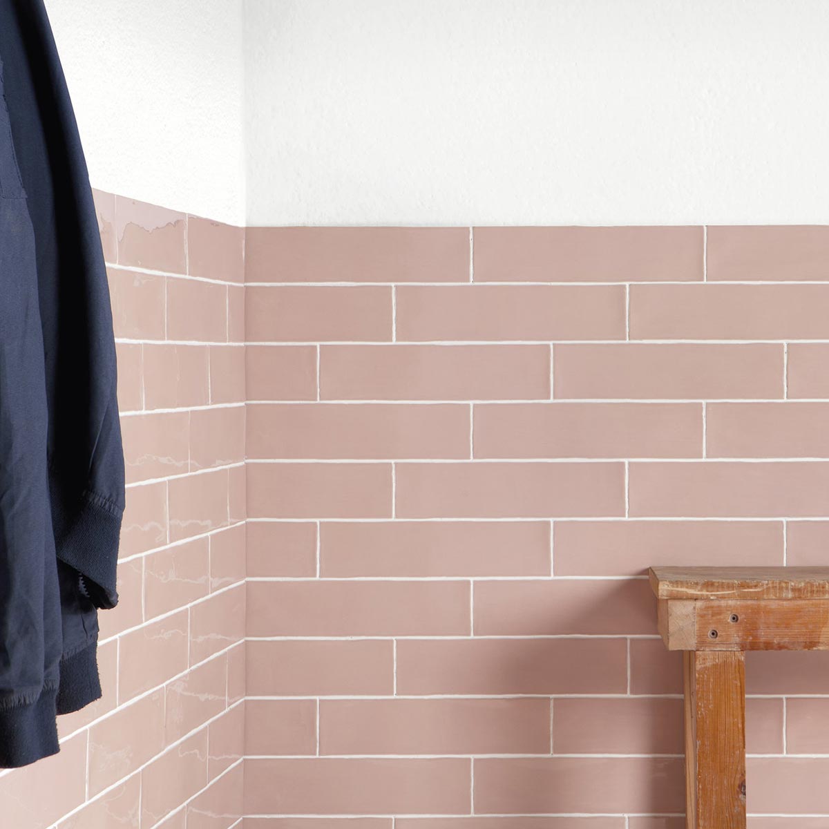 Poitiers Rose Gloss Wall Tile 7.5 x 30cm