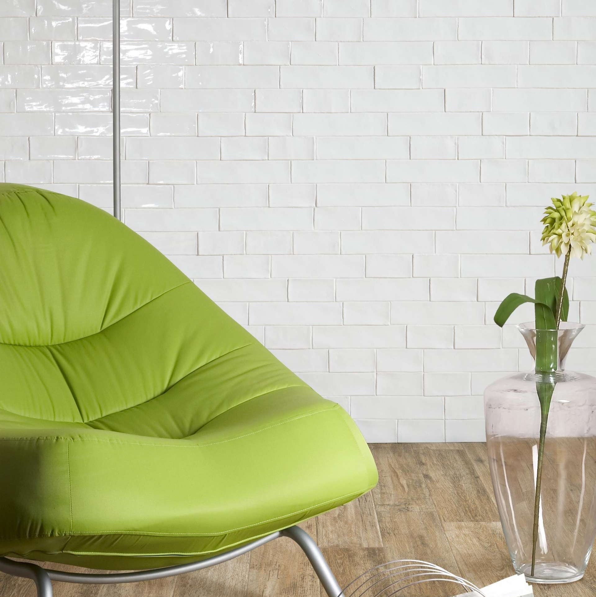 Poitiers White Wall Tile 7.5x15cm Gloss