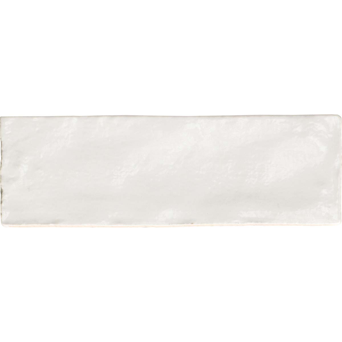 Riad White Decor Wall Tile 6x25cm Gloss