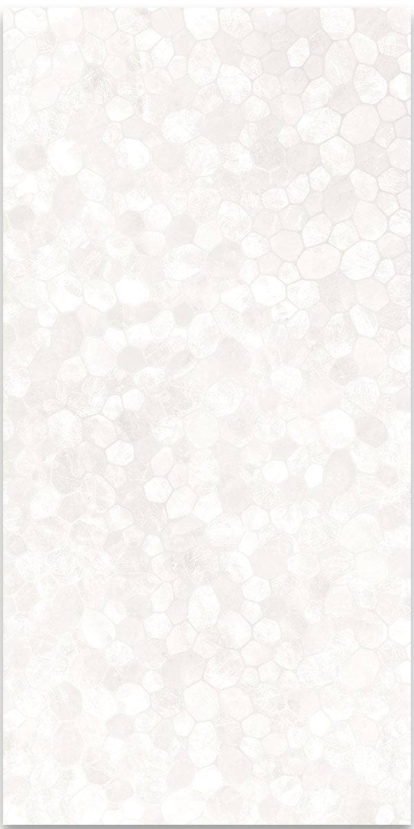 Riviera Onyx Blanco Rock Salt Effect Decor Mosaic Wall Porcelain Tile 60x120cm Matt