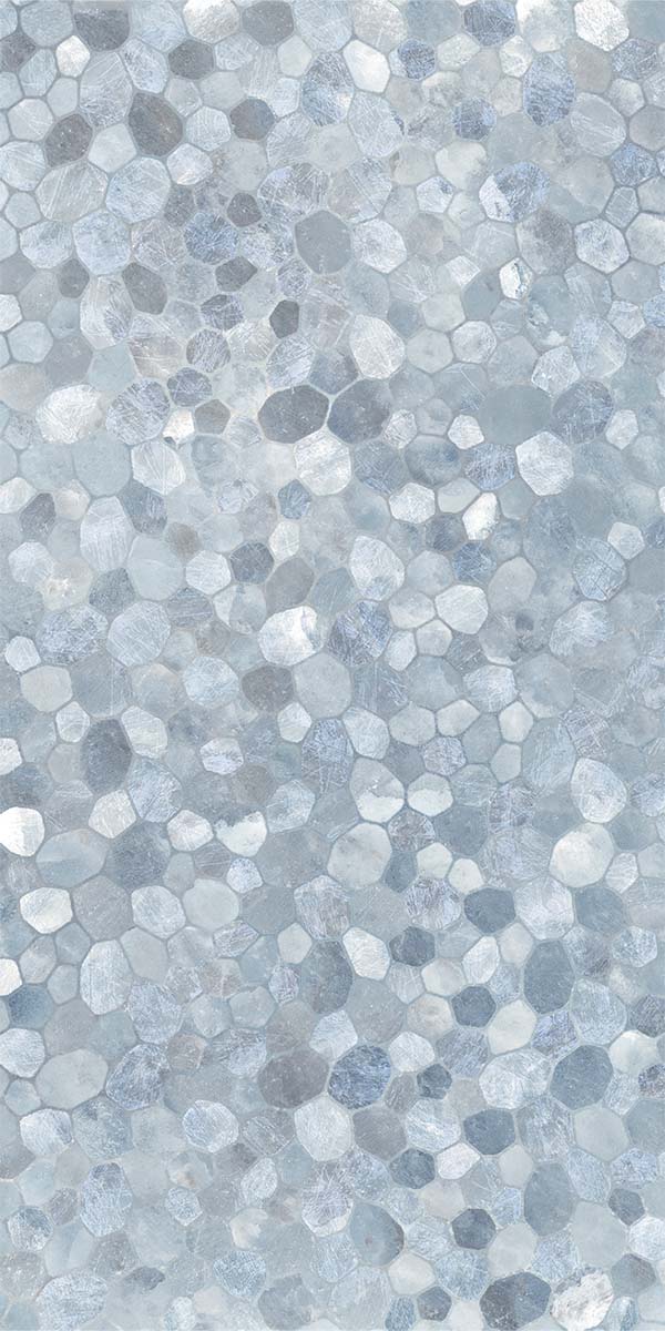 Riviera Onyx Blue-Rock Salt Effect Decor Mosaic Wall Porcelain Tile 60x120cm Matt