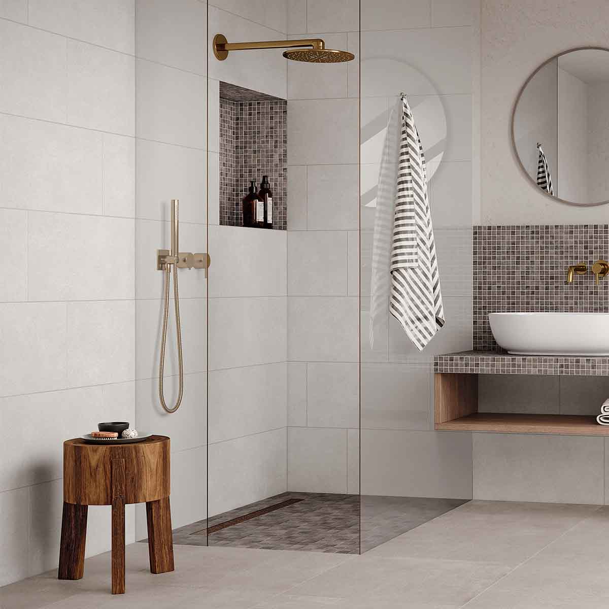 Rodano 60x30cm porcelain tile light grey
