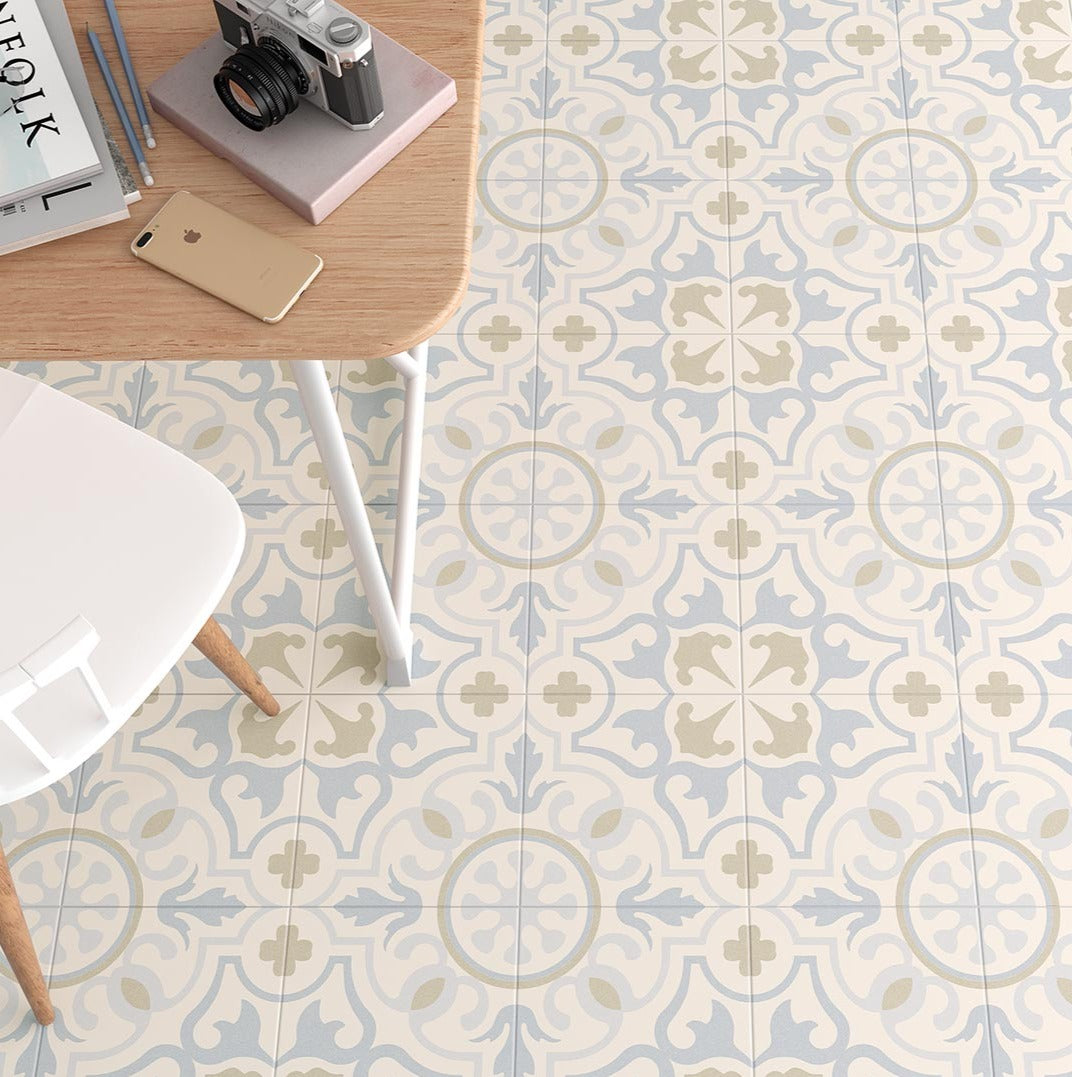 Vives Svenska Jolejon Porcelain Tile Encaustic Cement Tile Effect 20 x 20cm