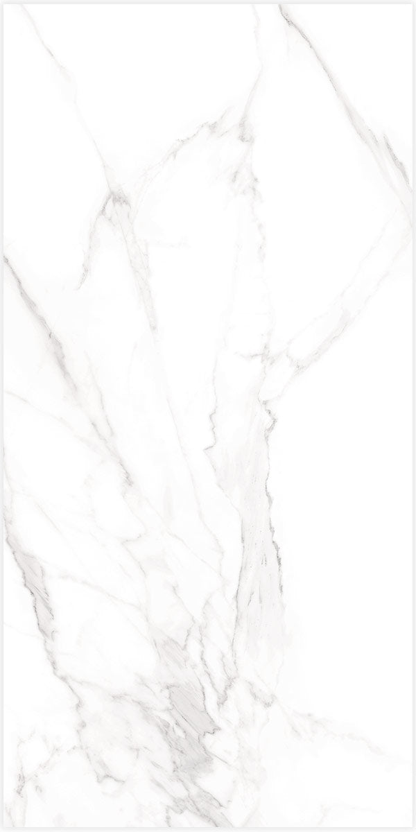 Torano Bianco Marble Effect Porcelain Tile Natural Matt 60x120cm Pattern