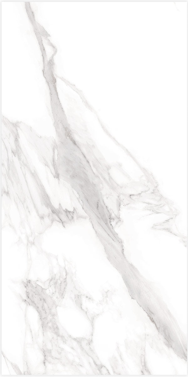 Torano Bianco Marble Effect Porcelain Tile Natural Matt 60x120cm Pattern
