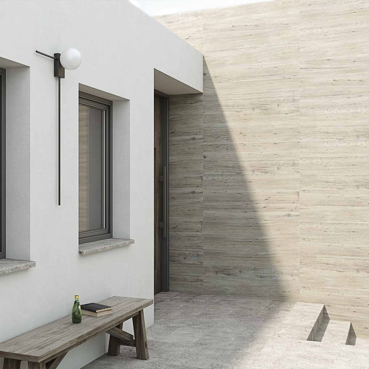 Vives Bowden Ceniza Wood Effect Porcelain Tile 19.4 x 120cm Matt Lifestyle