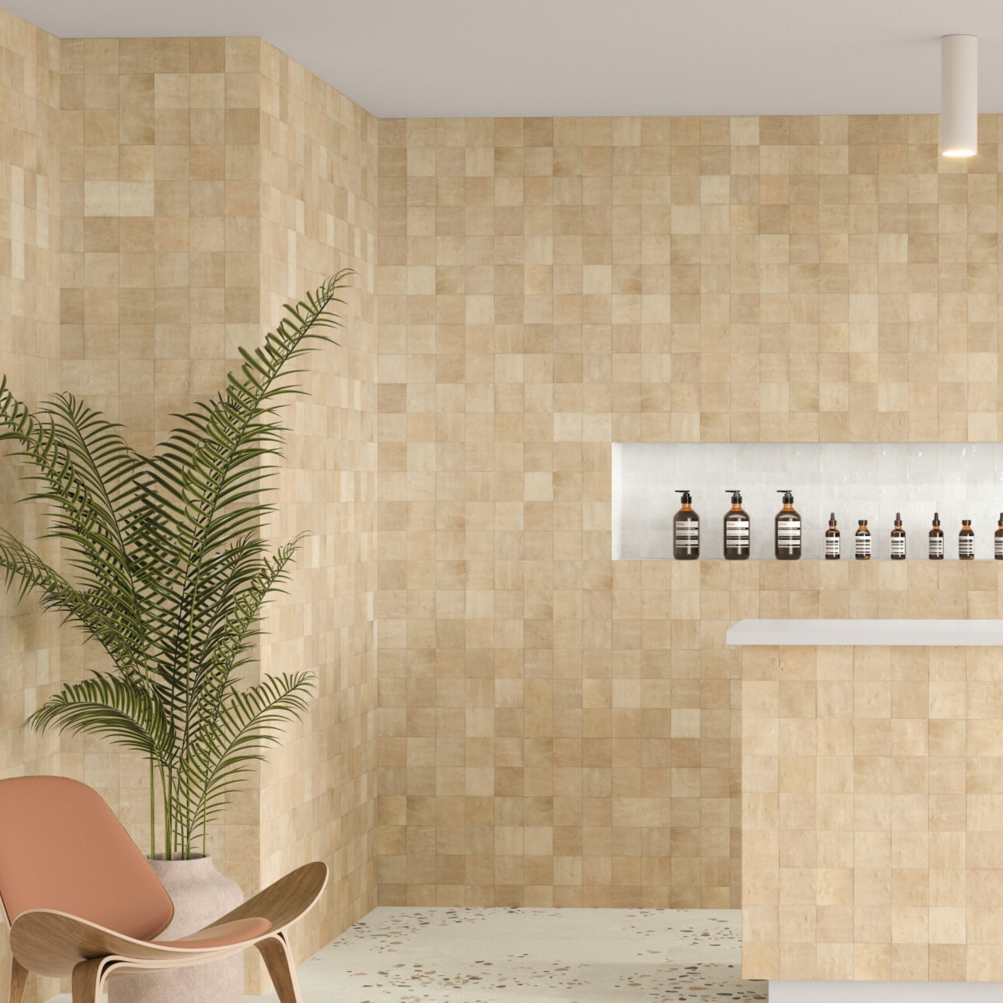 Afra Sand Decor Wall Tile 10x10cm Matt