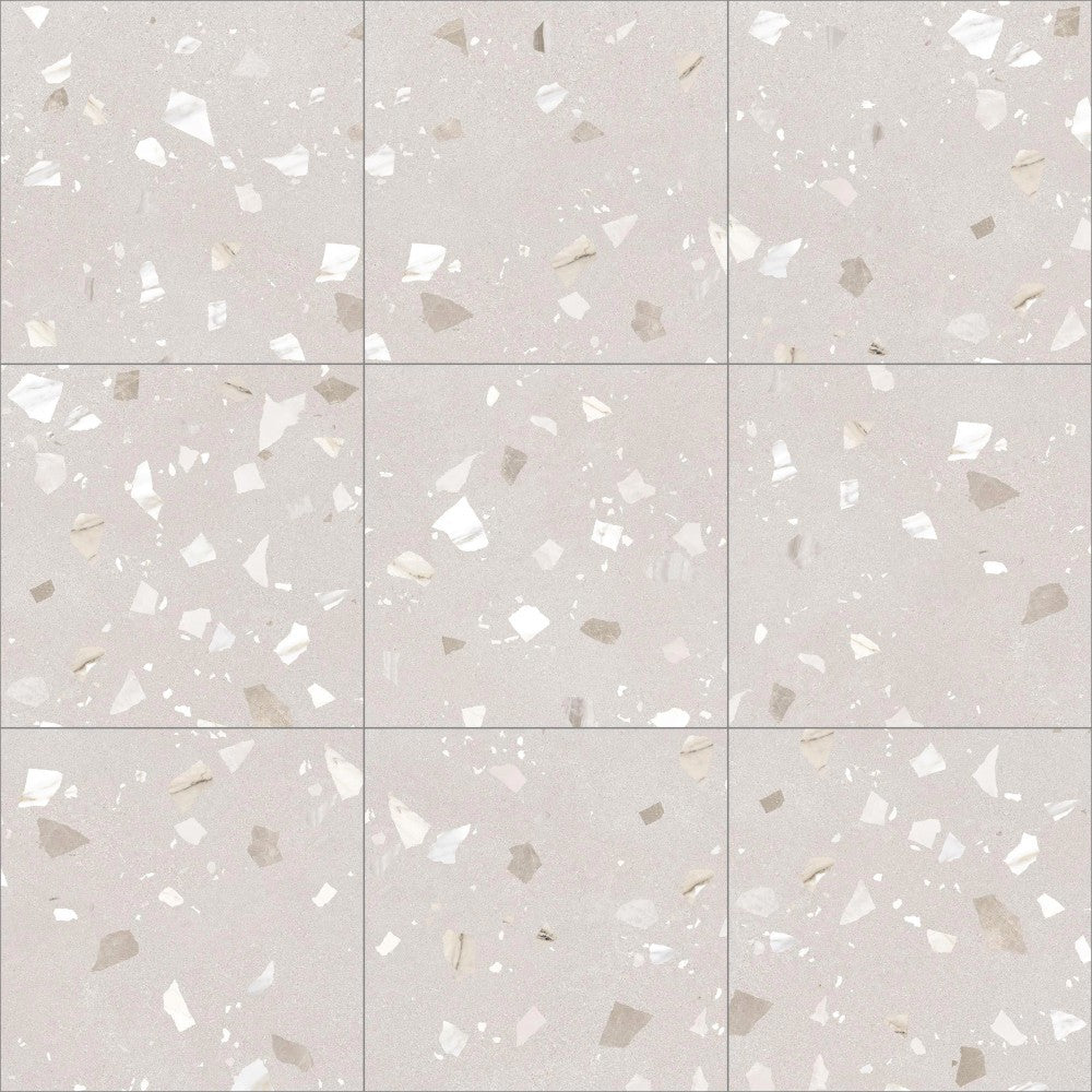 Arcana Ribe Beige Terrazzo Porcelain Tile 80x80cm