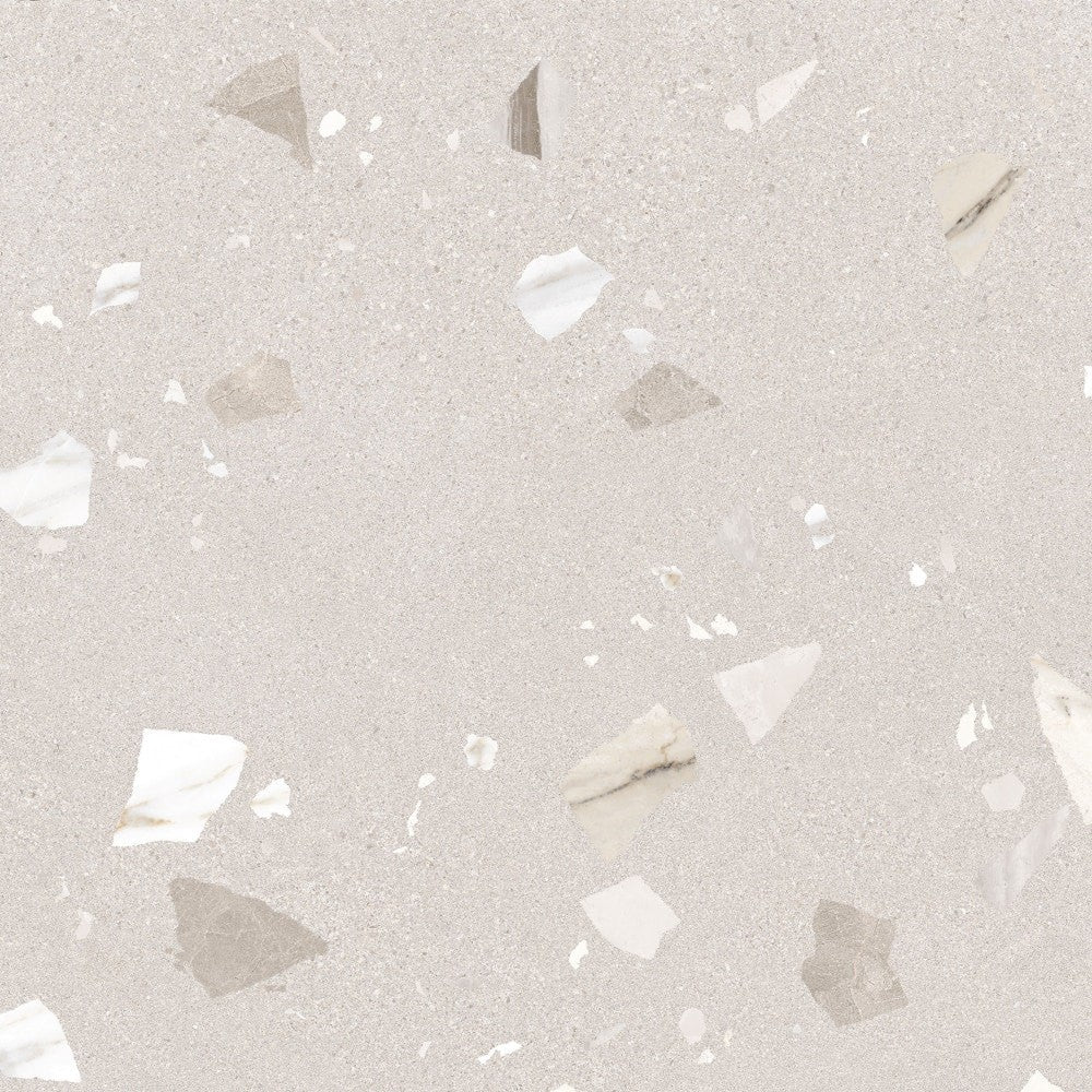 Arcana Ribe Beige Terrazzo Porcelain Tile 80x80cm