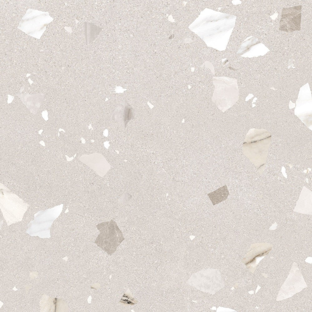 Arcana Ribe Beige Terrazzo Porcelain Tile 80x80cm