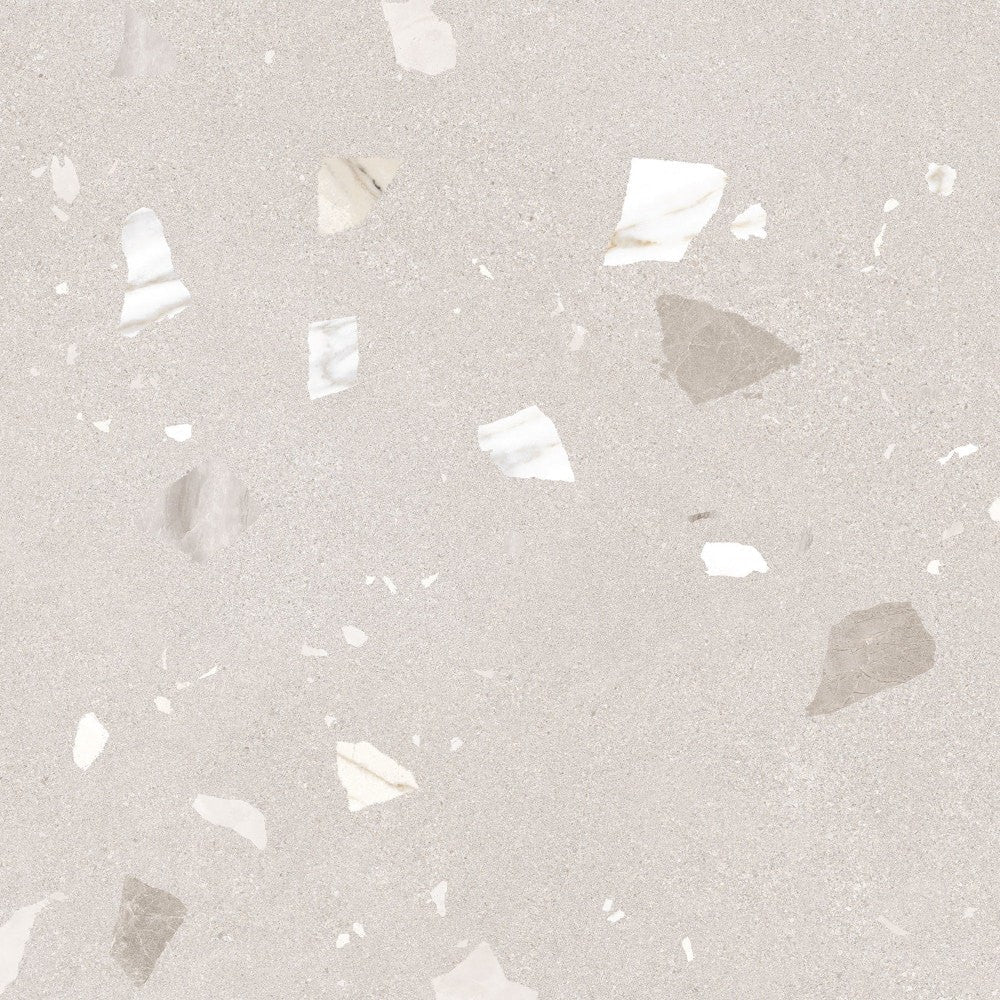 Arcana Ribe Beige Terrazzo Porcelain Tile 80x80cm