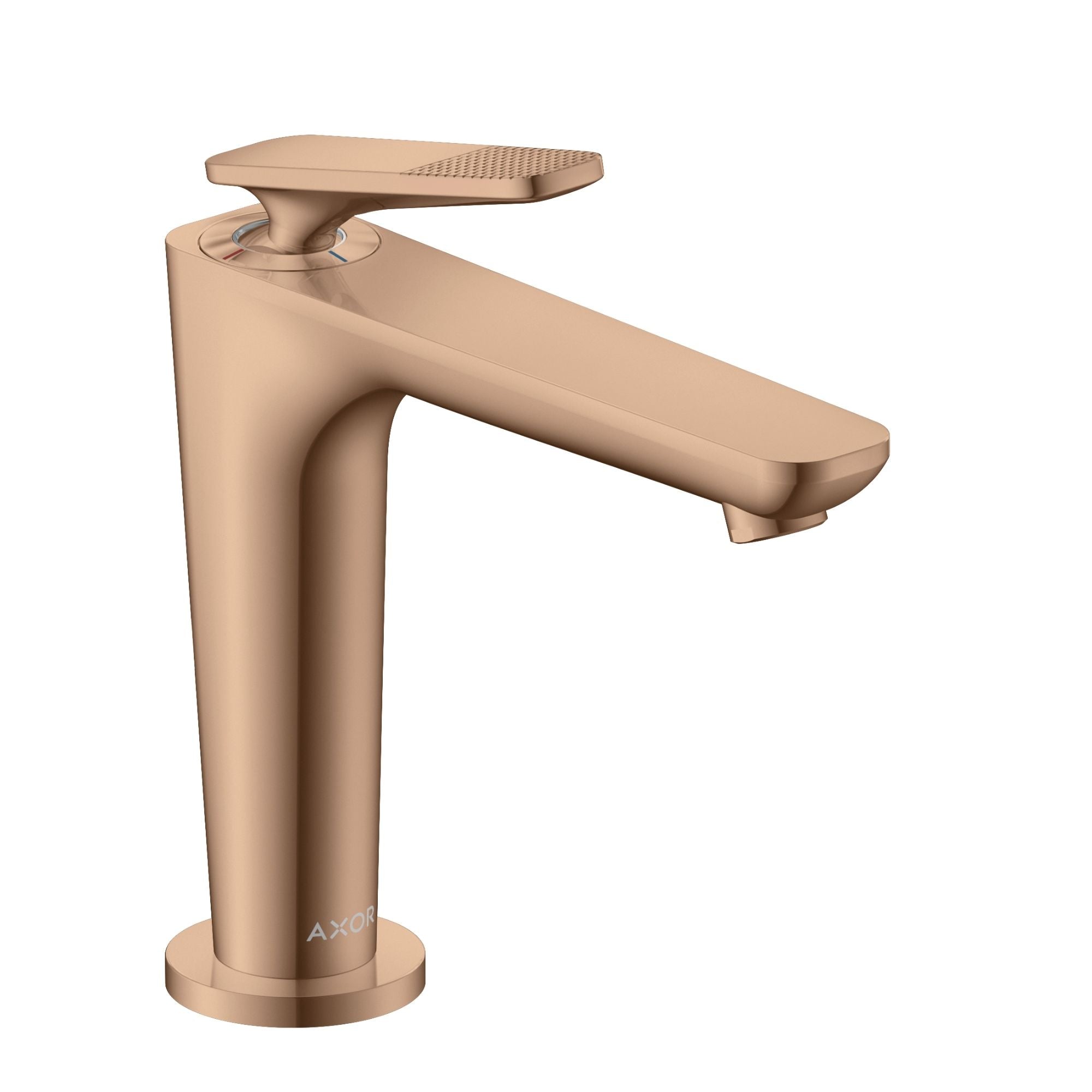 Axor Citterio C 90 Single Lever Basin Mixer Tap With Waste Cubic Cut Polished Red Gold