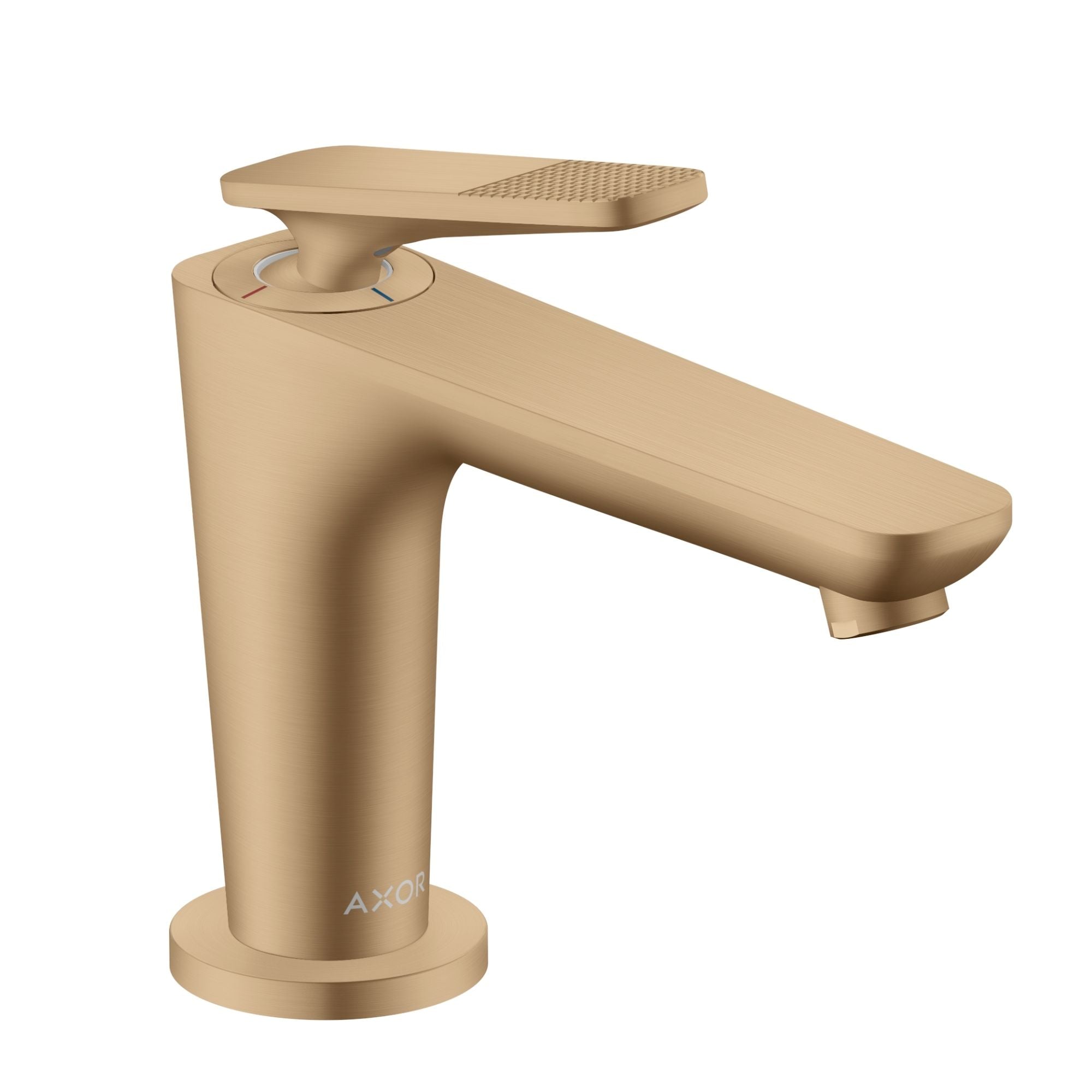 Axor Citterio C 90 Single Lever Basin Mixer Tap With Waste Cubic Cut Brushed Bronze