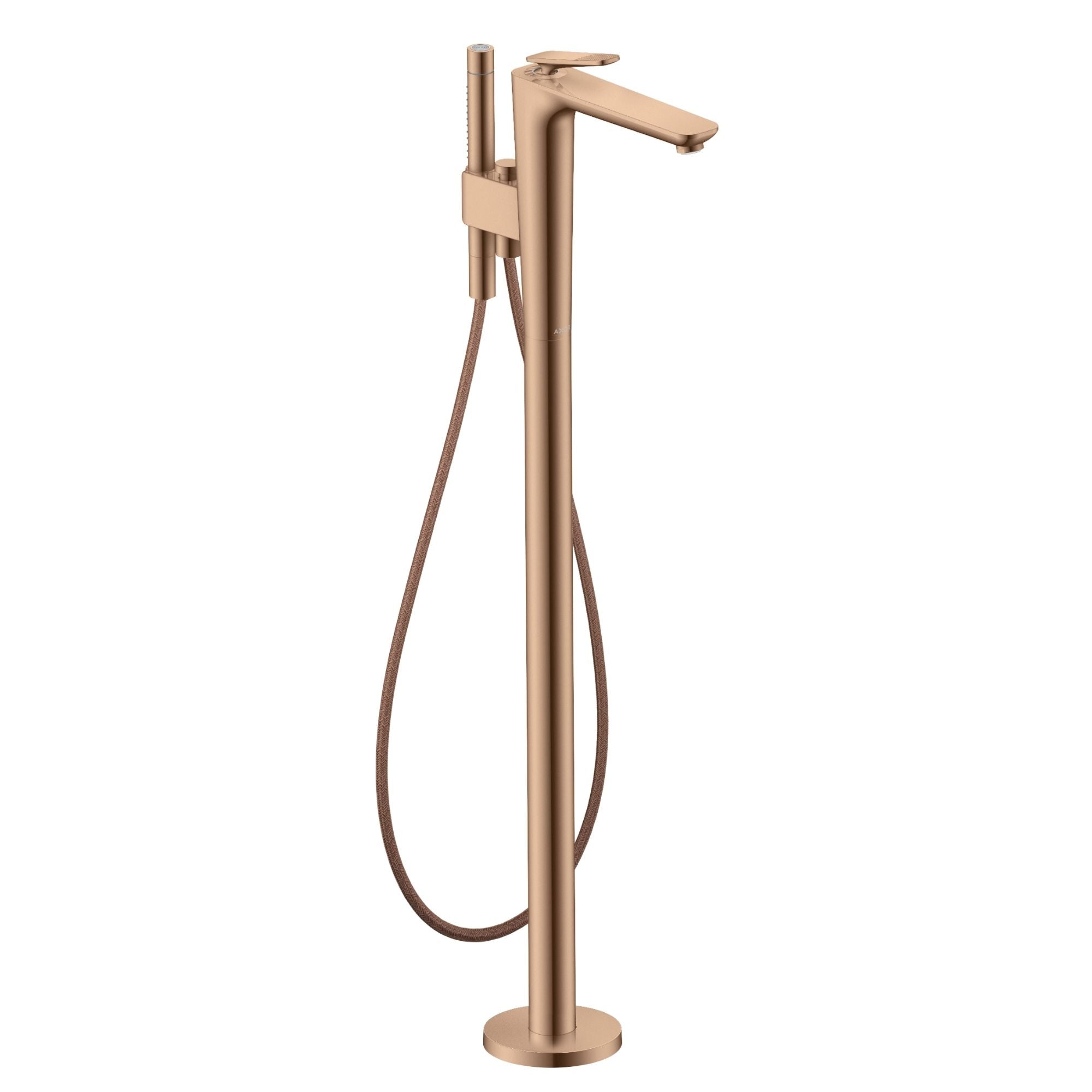 Axor Citterio C Floorstanding Bath Shower Mixer With Handset Cubic Cut Polished Red Gold