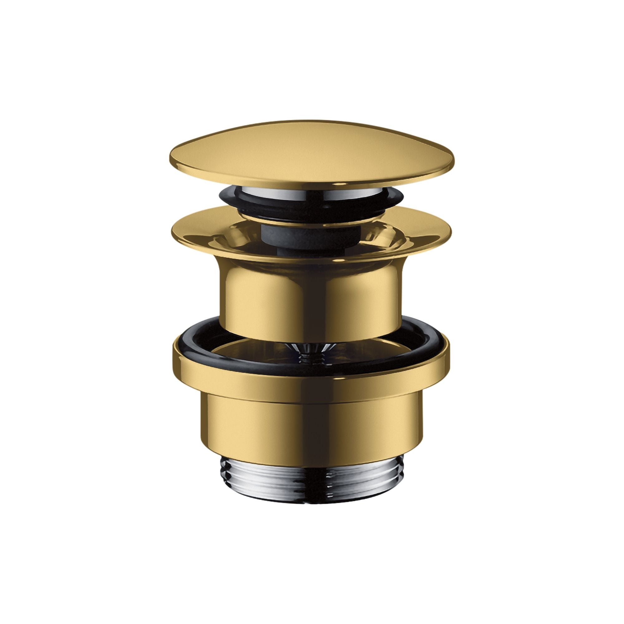 Axor Click-Clack Push Button Basin Waste Polished Gold Optic