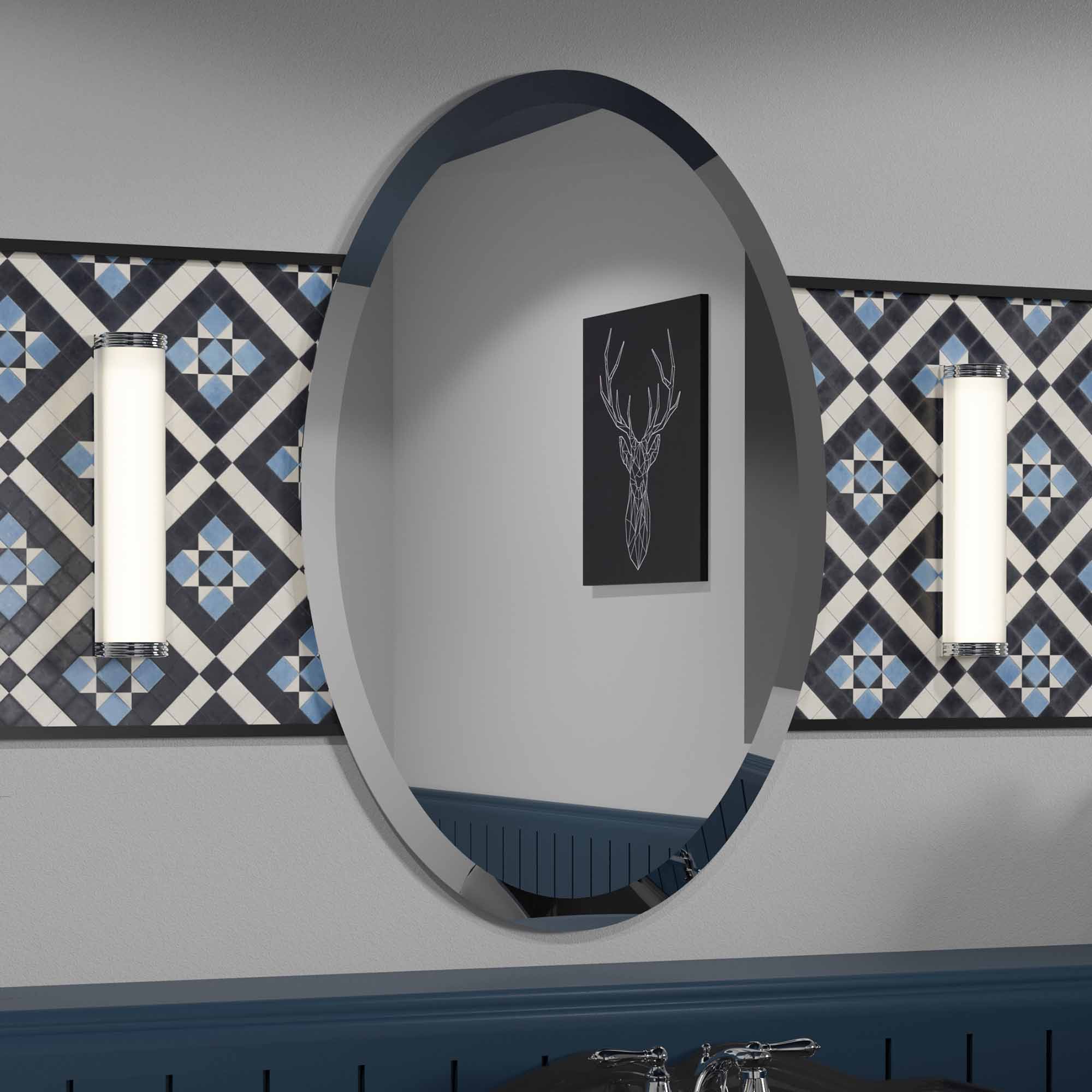 bay oval bathroom mirror 60