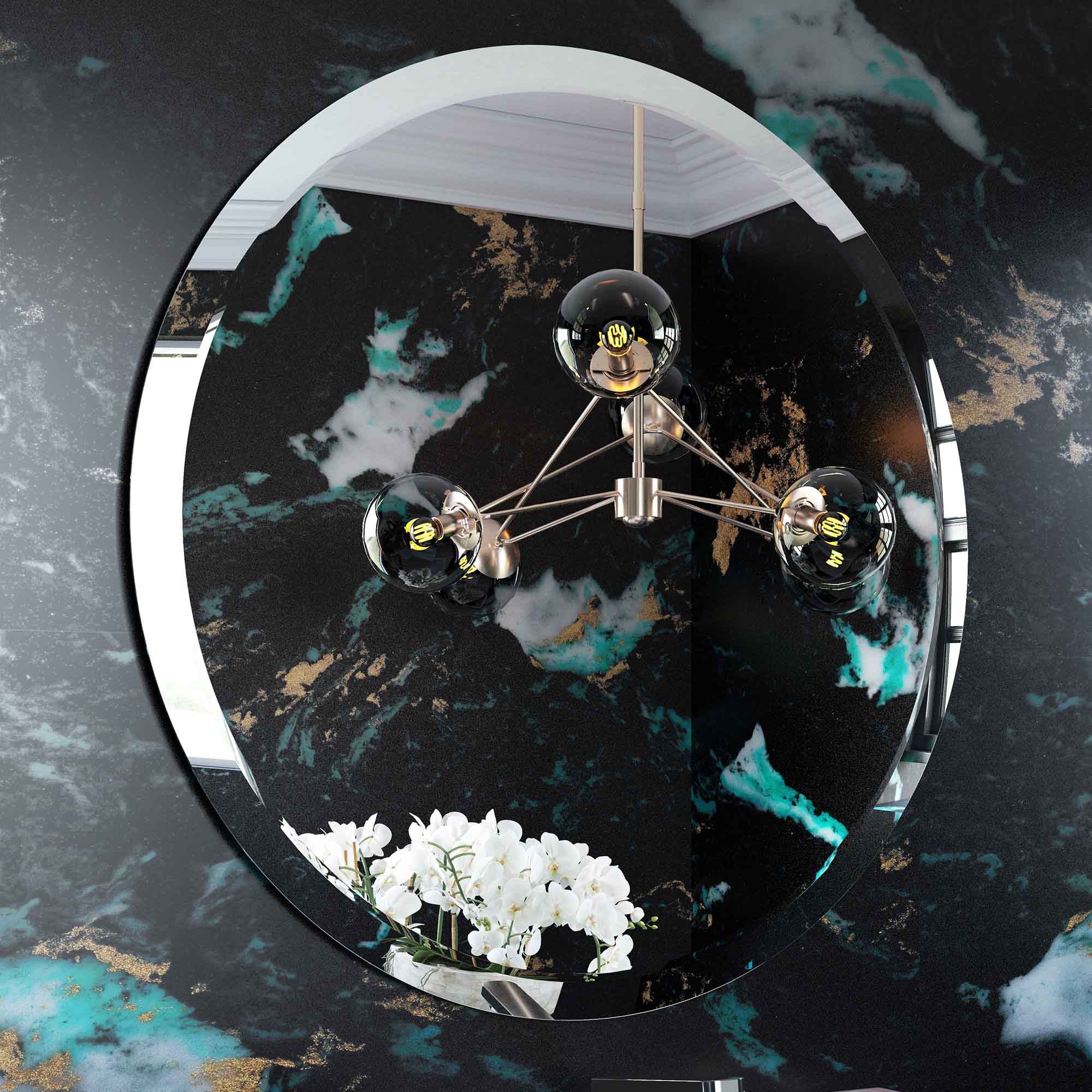 bay round bathroom mirror 60