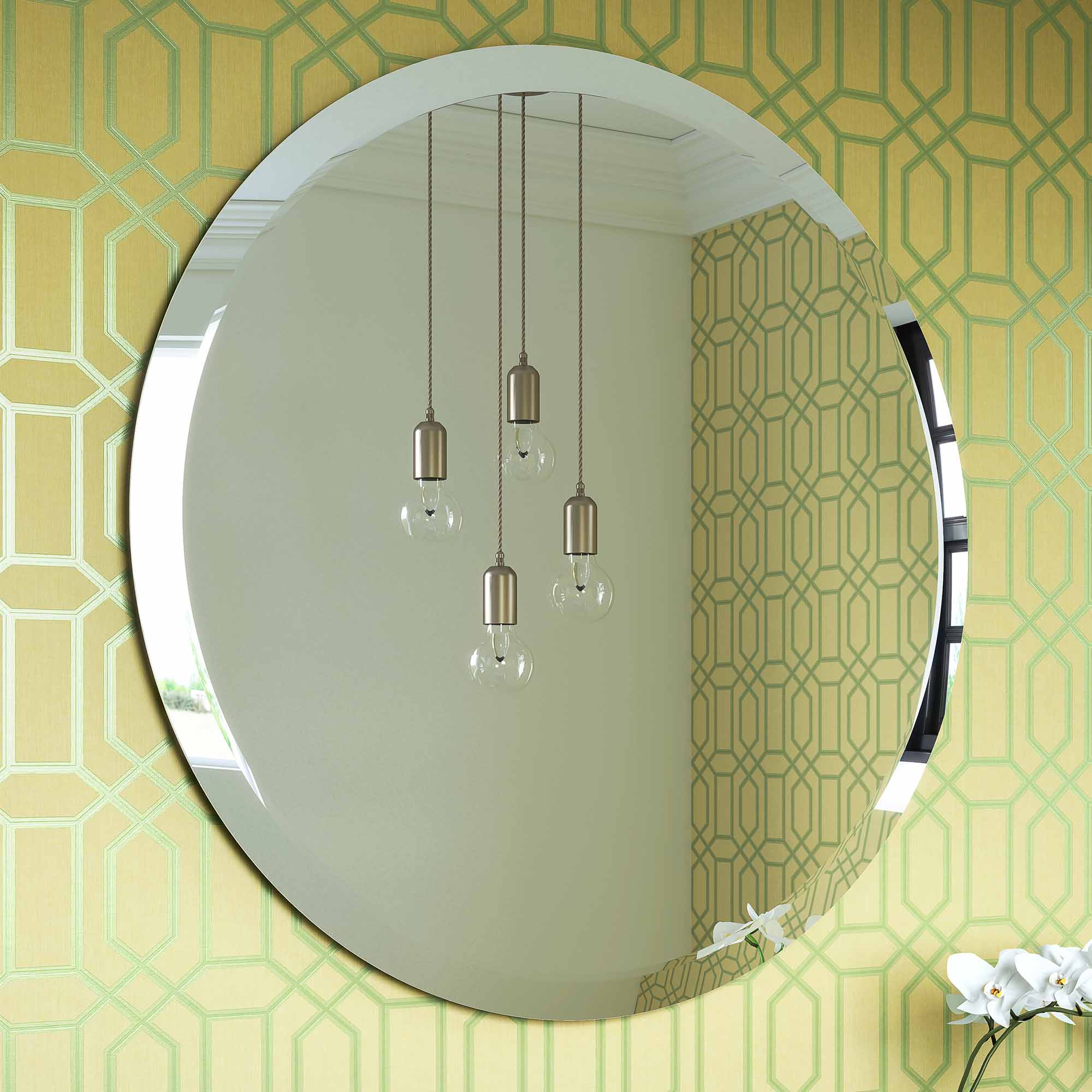 bay round bathroom mirror 80