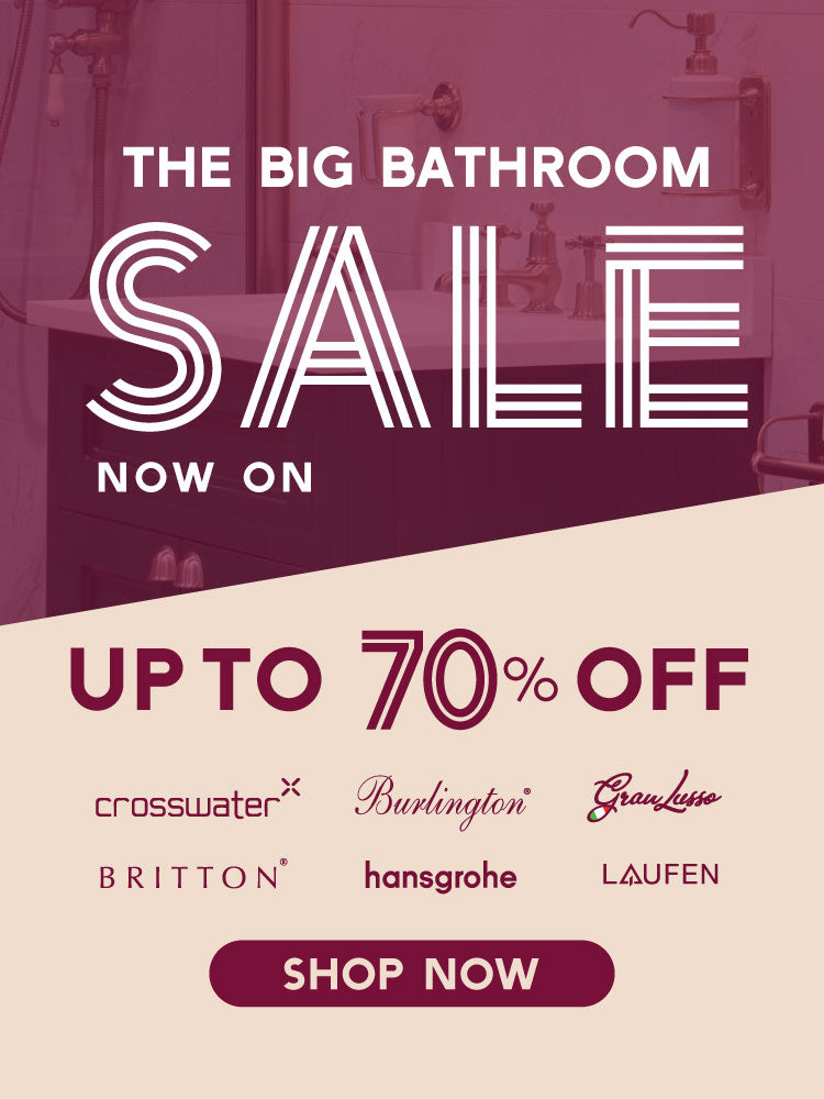 Big Bathroom Sale Up To 70% off at Deluxe Bathrooms Homepage Banner
