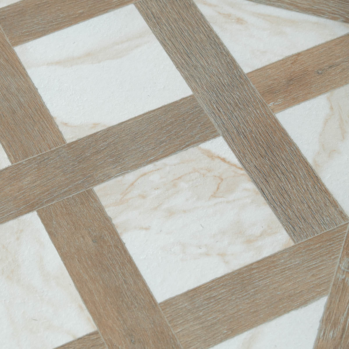 Björn Mocha Gold Wood Effect Porcelain Tile 90x90cm Matt