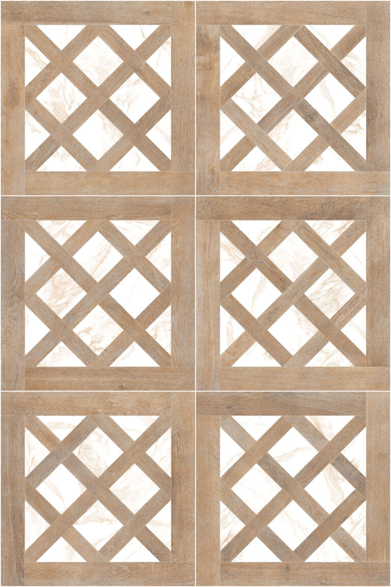 Bjorn Mocha Gold Wood Effect Porcelain Tile 90x90cm Matt