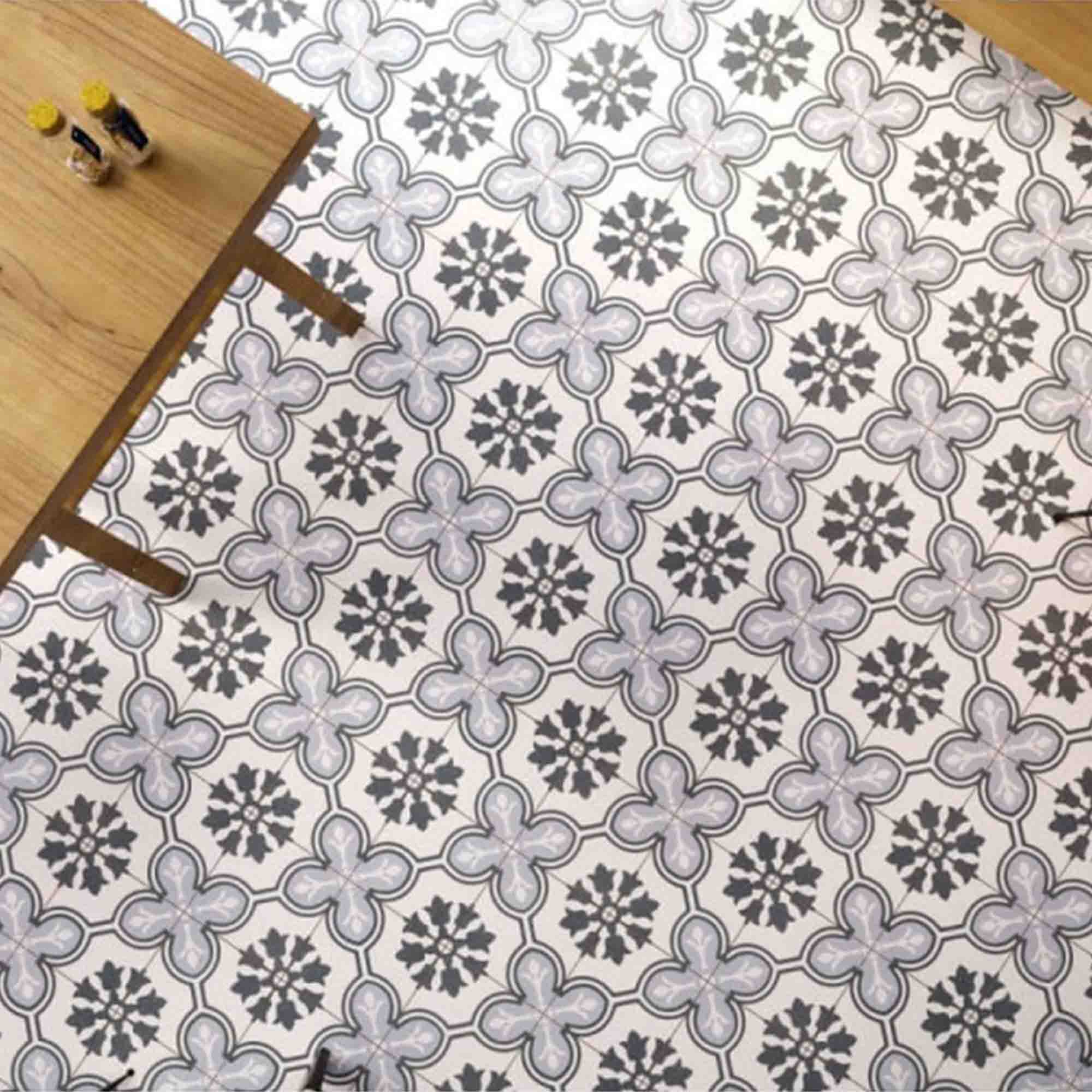 bordeaux blue pattern porcelain tile matt 45x45cm
