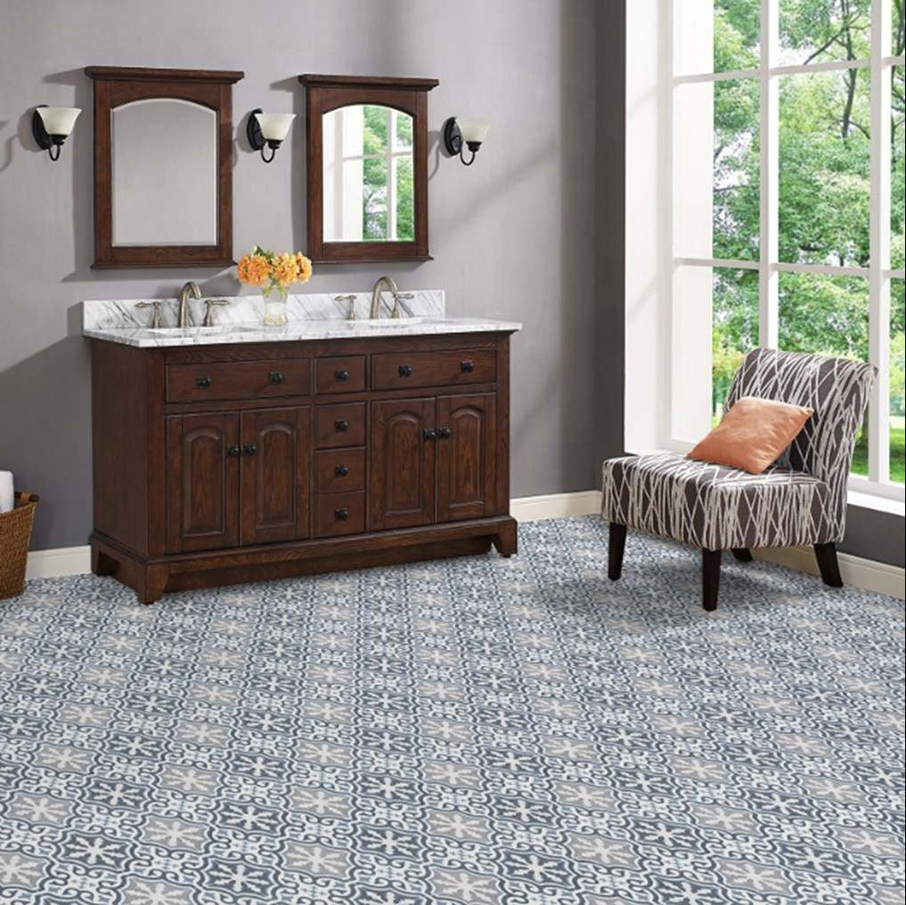 Briana Marine Matt Wall & Floor Porcelain Tile 45 x 45cm