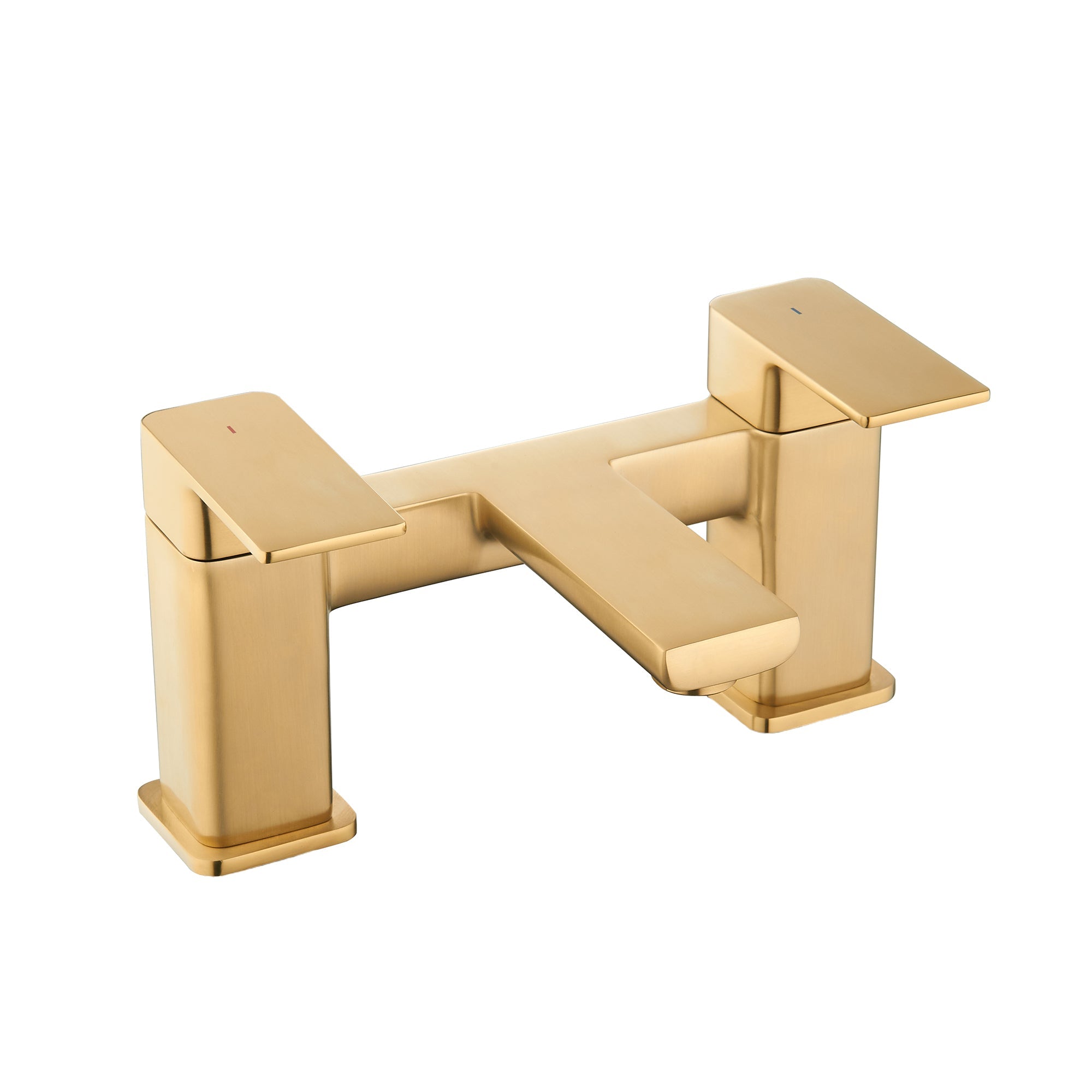 brisbane square bath filler brushed brass