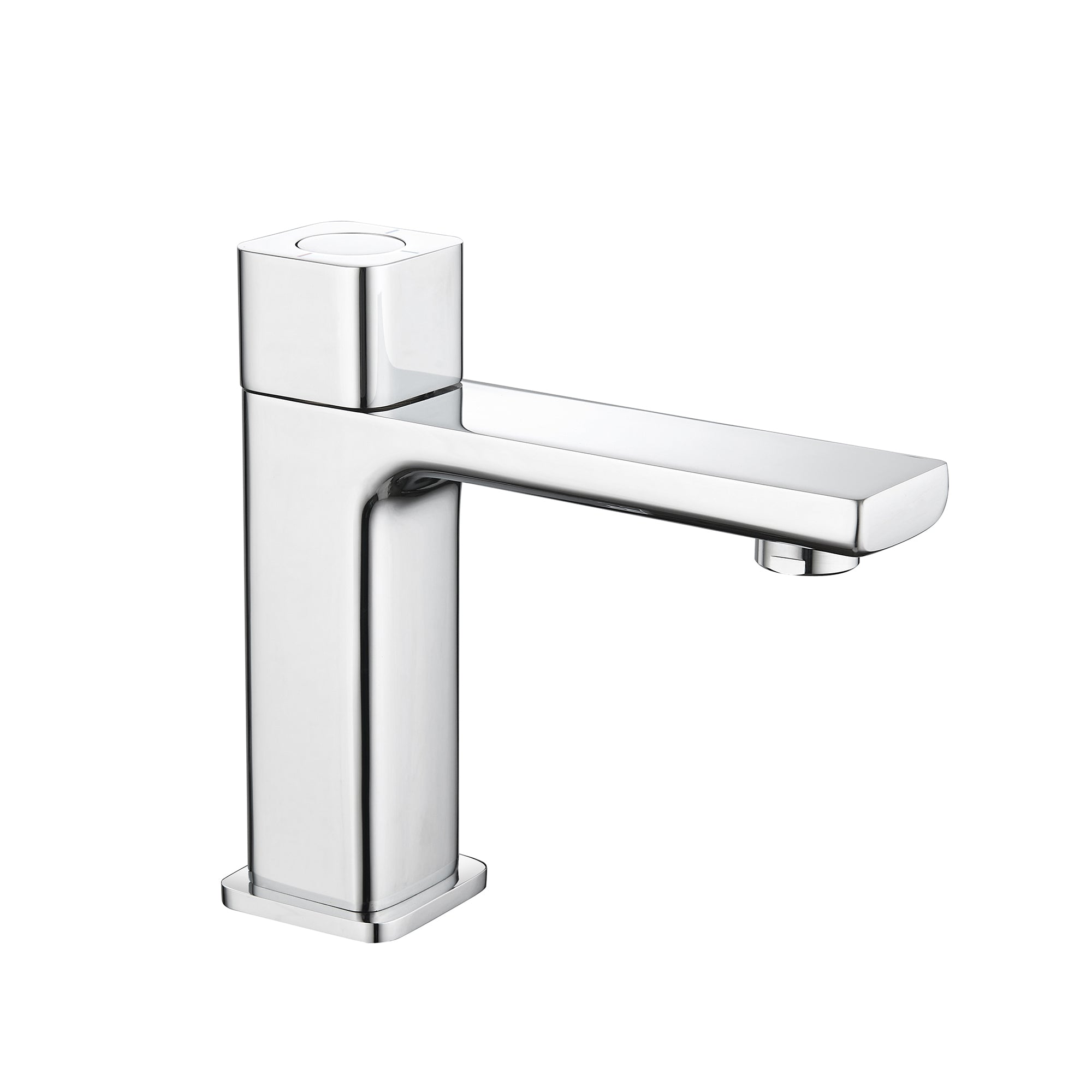 brisbane square push button basin mixer chrome