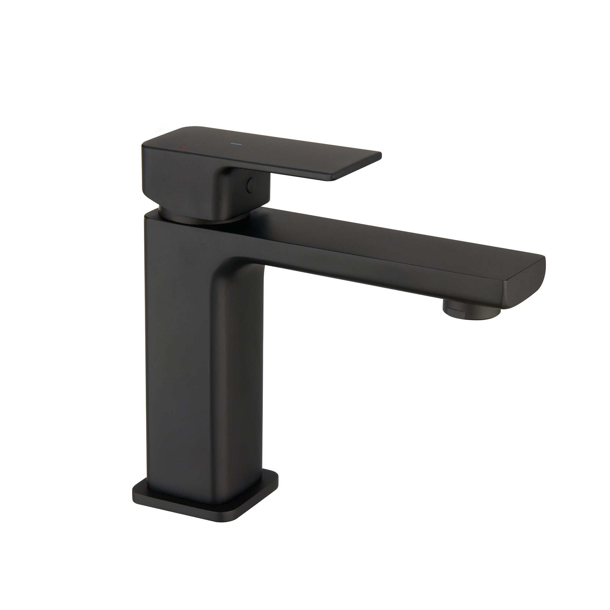 brisbane square single lever basin mixer matt black