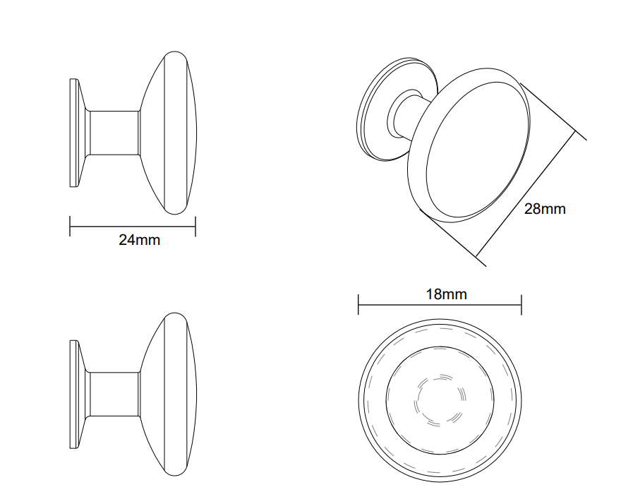 Bromley Floorstanding Washstand Handle Technical Drawing