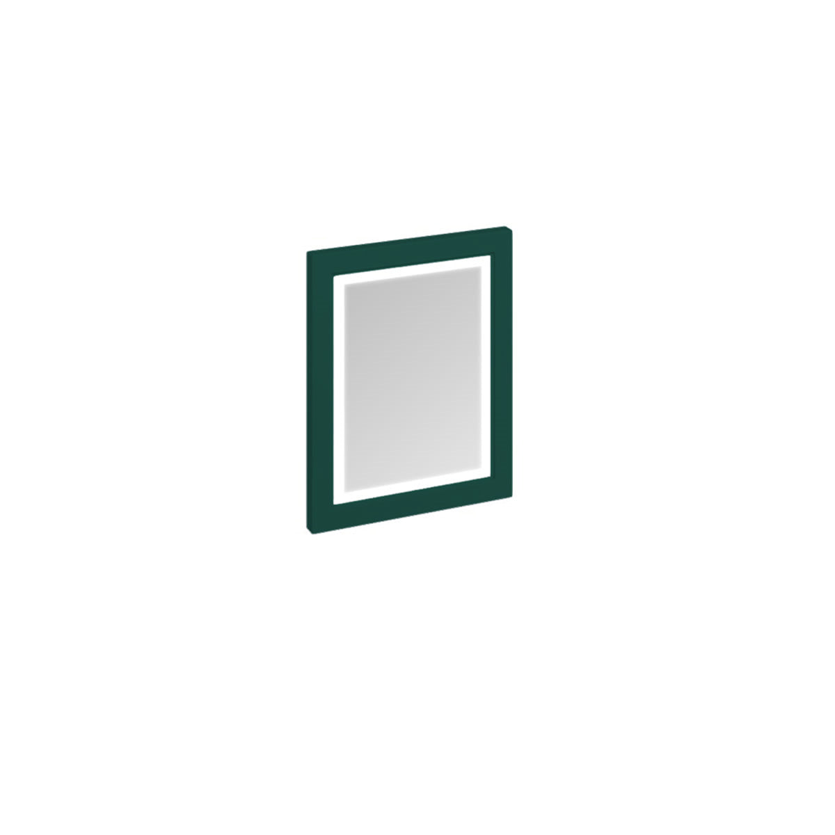 burlington framed led mirror 600 matt green