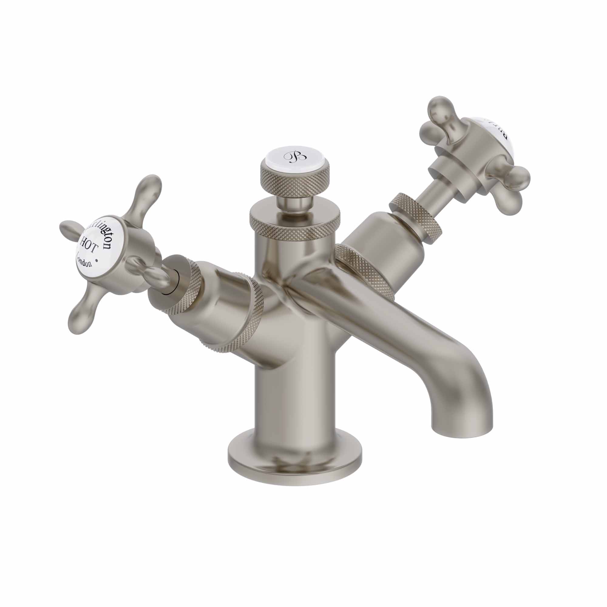 burlington guild basin mixer tap mono brushed nickel